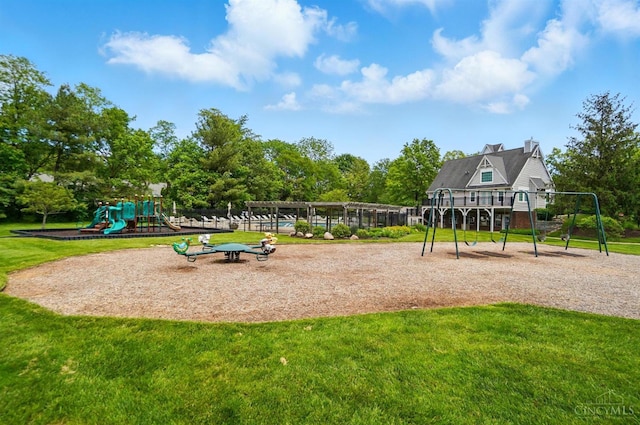 7785 Dew Drop Cir, Hamilton Twp, OH 45039 - community jungle gym with a lawn
