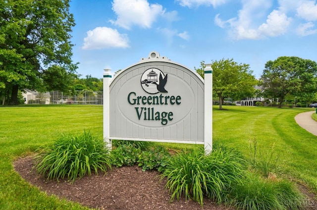 7785 Dew Drop Cir, Hamilton Twp, OH 45039 - community sign featuring a yard