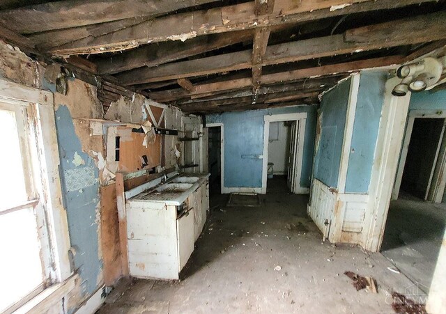 338 S Walnut St, Wilmington, OH 45177 - below grade area with plenty of natural light and a sink