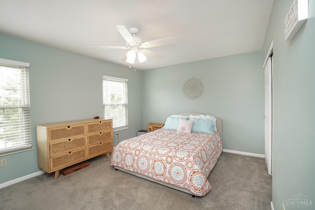 5509 Windmere Dr, Green Twp, OH 45248 - bedroom with carpet, baseboards, and a closet