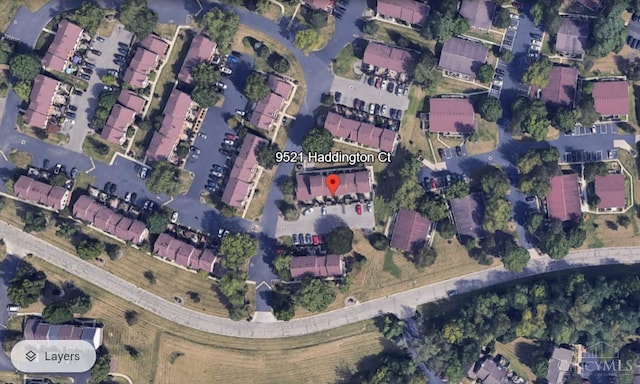 9521 Haddington Ct, Colerain Twp, OH 45251 - aerial view of property's location featuring nearby suburban area
