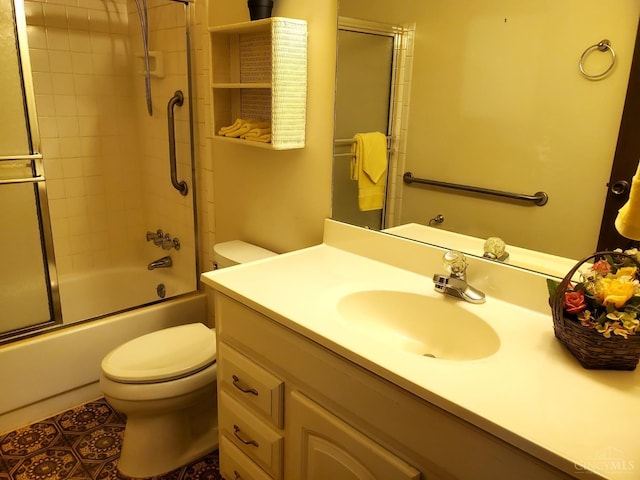 9521 Haddington Ct, Colerain Twp, OH 45251 - full bathroom featuring toilet, vanity, and combined bath / shower with glass door