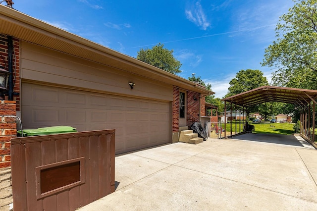 1366 Devils Backbone Rd, Green Twp, OH 45233 - garage with driveway and a detached carport