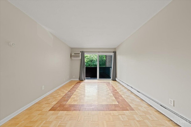 4906 Chalet Dr Unit 7, Saint Bernard, OH 45217 - empty room with a baseboard heating unit and an AC wall unit