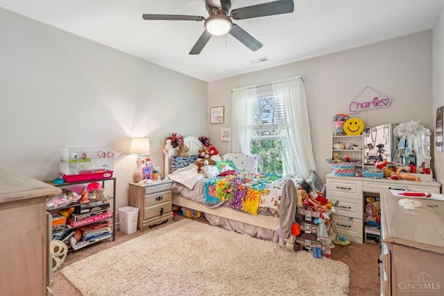 5859 Parkview Ln, Miami Twp, OH 45150 - carpeted bedroom with a ceiling fan