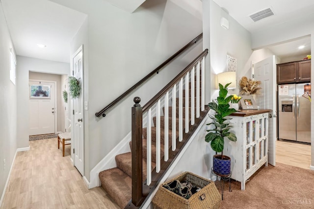5859 Parkview Ln, Miami Twp, OH 45150 - stairway featuring wood finished floors and baseboards