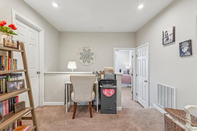 5859 Parkview Ln, Miami Twp, OH 45150 - carpeted home office featuring recessed lighting