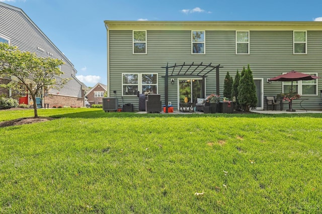 5859 Parkview Ln, Miami Twp, OH 45150 - rear view of house featuring a pergola, a patio area, and a lawn