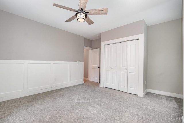 4226 Chambers St, Cincinnati, OH 45223 - unfurnished bedroom featuring carpet flooring, a closet, and ceiling fan