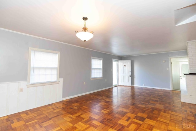 6785 Marvin Ave, North College Hill, OH 45224 - empty room with ornamental molding, wainscoting, and baseboards