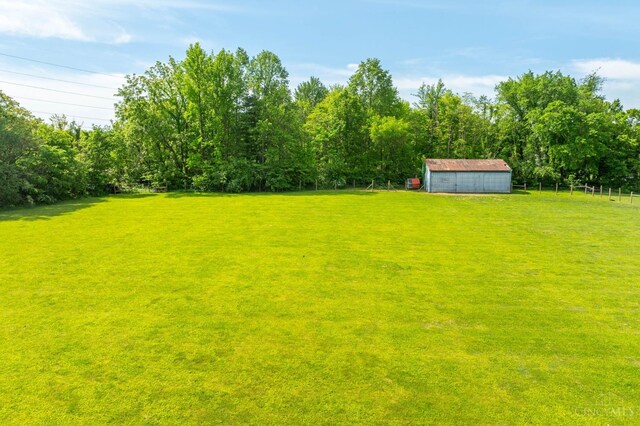 6290 Ludlum Rd, Salem Twp, OH 45152 - view of green lawn featuring an outbuilding