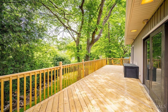 4723 Rosedale Rd, Middletown, OH 45042 - deck with view of wooded area