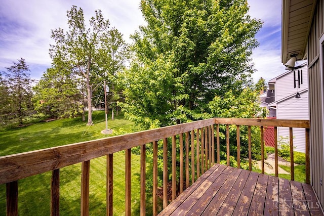 4723 Rosedale Rd, Middletown, OH 45042 - wooden terrace with a lawn
