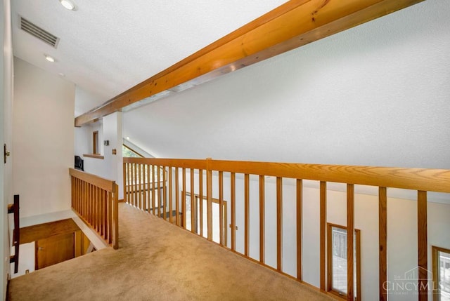 4723 Rosedale Rd, Middletown, OH 45042 - hallway with carpet floors, recessed lighting, and vaulted ceiling