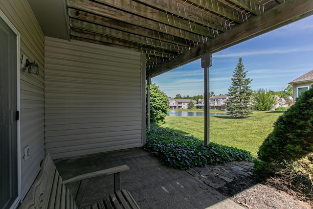 6260 Lake Front, Mason, OH 45040 - view of patio / terrace with a water view