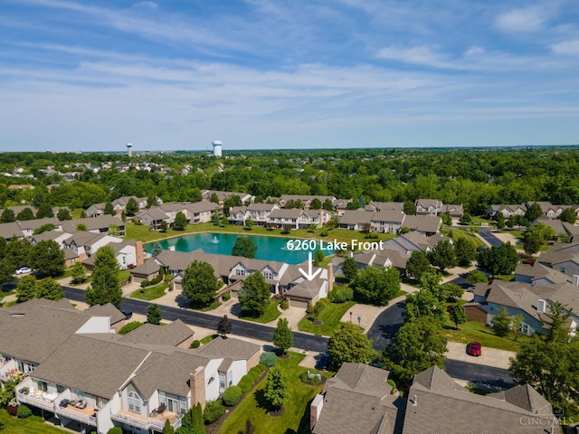 6260 Lake Front, Mason, OH 45040 - aerial perspective of suburban area featuring a pool