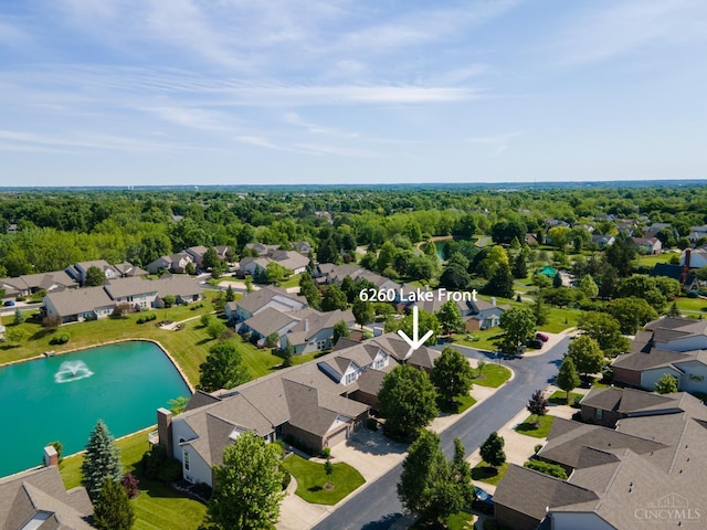 6260 Lake Front, Mason, OH 45040 - aerial view of residential area featuring a large body of water