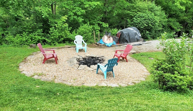 10773 New Biddinger Rd, Harrison Twp, OH 45030 - view of home's community with an outdoor fire pit