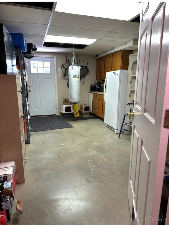 10773 New Biddinger Rd, Harrison Twp, OH 45030 - garage featuring freestanding refrigerator