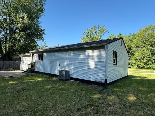 5776 State Route 132, Stonelick Twp, OH 45103 - view of side of home featuring entry steps, cooling unit, and a patio area