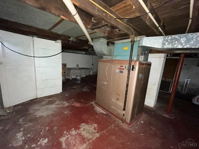 2840 Wilbraham Rd, Middletown, OH 45042 - unfinished basement with heating unit