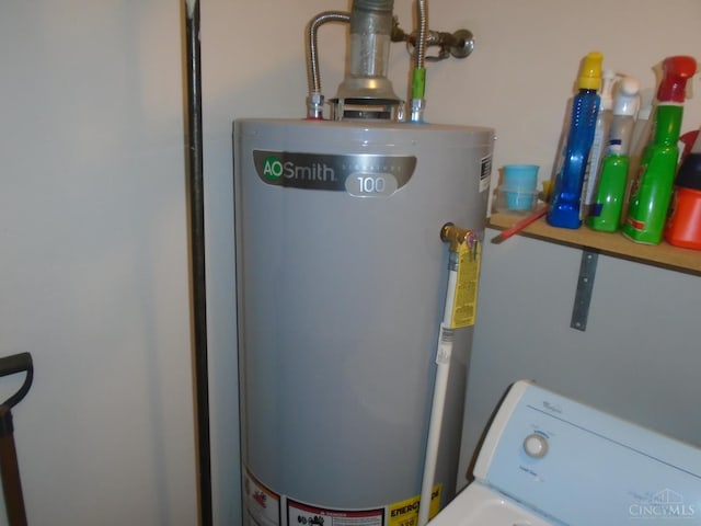 18 Blackwell Ct, Fairfield, OH 45014 - utility room featuring water heater and washer / clothes dryer