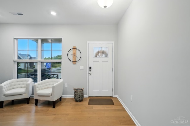 5014 S Castle Ct, Liberty Twp, OH 45011 - entryway with light wood-type flooring, baseboards, and recessed lighting