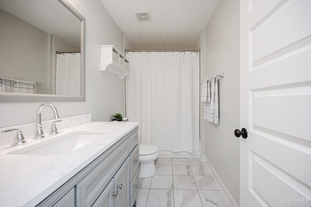 1171 Craig Ct, Hamilton Twp, OH 45039 - bathroom with marble finish flooring, vanity, toilet, and baseboards