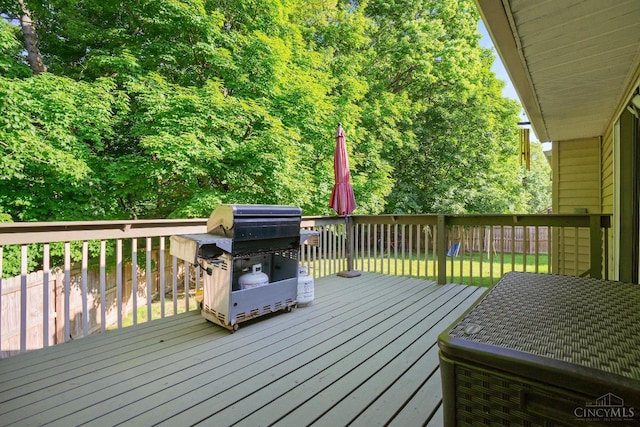 2020 Woodcreek Dr, Fairfield, OH 45014 - wooden terrace featuring grilling area
