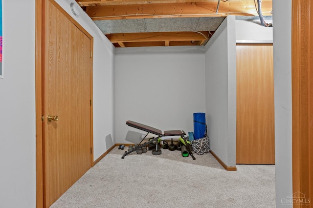 2020 Woodcreek Dr, Fairfield, OH 45014 - workout area with carpet and baseboards