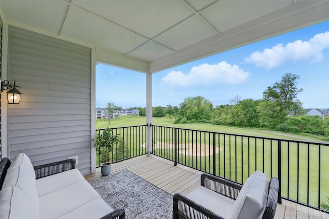 1387 Lake Run Dr, Turtle Creek Twp, OH 45036 - wooden deck with a lawn