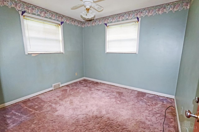 738 Clough Pike, Union Twp, OH 45245 - unfurnished room featuring carpet floors, healthy amount of natural light, baseboards, and a ceiling fan