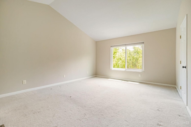 4600 Blainfield Ct, Union Twp, OH 45103 - empty room with lofted ceiling, baseboards, and light carpet