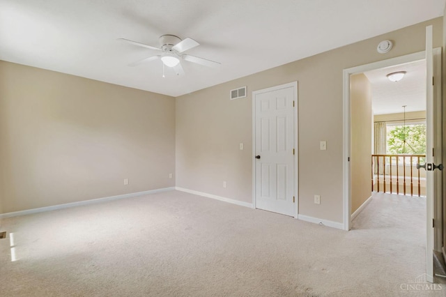 4600 Blainfield Ct, Union Twp, OH 45103 - unfurnished bedroom featuring light carpet, baseboards, and ceiling fan