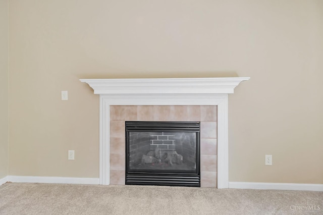 4600 Blainfield Ct, Union Twp, OH 45103 - detailed view of carpet, baseboards, and a tile fireplace