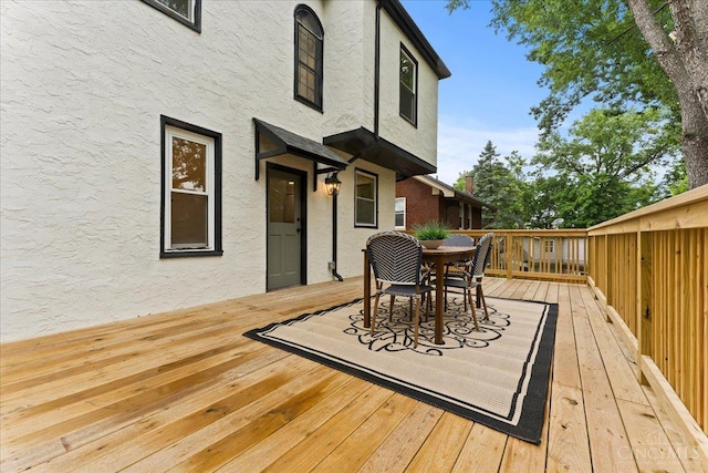 3970 Abington Ave, Cincinnati, OH 45229 - wooden terrace featuring outdoor dining area