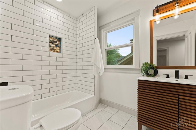 3970 Abington Ave, Cincinnati, OH 45229 - bathroom featuring vanity, tub / shower combination, and tile patterned floors