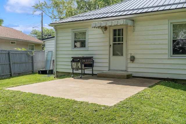 849 E Columbus St, Wilmington, OH 45177 - entrance to property with a patio, metal roof, and a standing seam roof