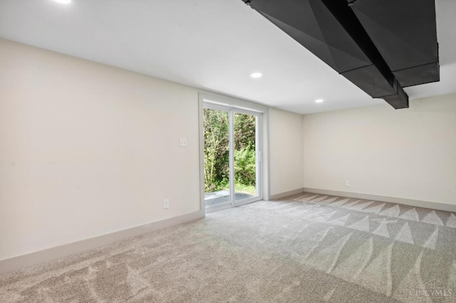 797 Fourth St, Reading, OH 45215 - carpeted spare room with recessed lighting and baseboards