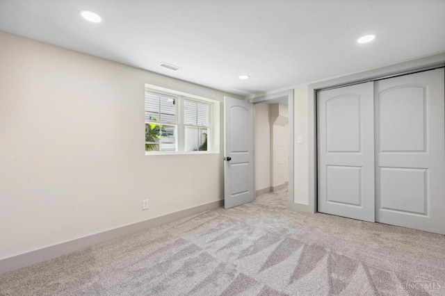 797 Fourth St, Reading, OH 45215 - unfurnished bedroom featuring carpet, recessed lighting, a closet, and baseboards