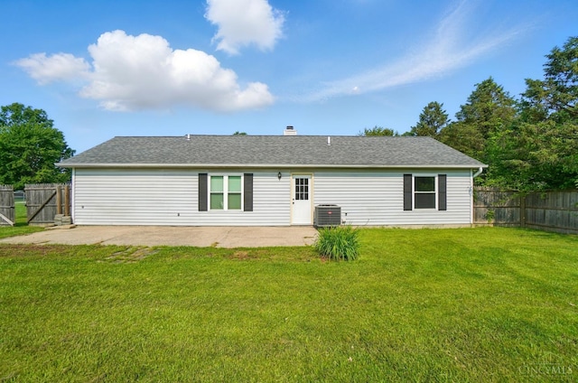 3914 Brookville Dr, Batavia Twp, OH 45102 - rear view of property featuring a patio area, central AC, and roof with shingles