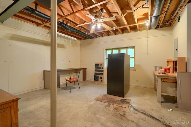 973 Umblebee Rd, Liberty Twp, OH 45613 - below grade area featuring electric panel