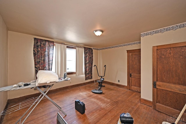 1917 Webman Ct, Cincinnati, OH 45223 - exercise room with wood finished floors and baseboards