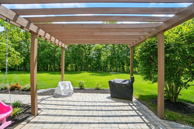 7757 Misty Meadows Ct, Harlan Twp, OH 45152 - view of patio featuring a pergola
