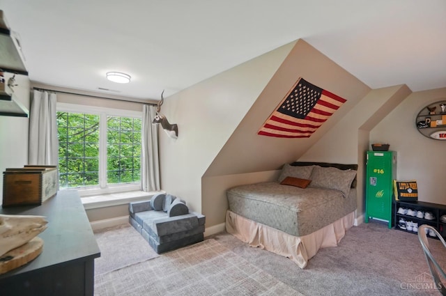 7757 Misty Meadows Ct, Harlan Twp, OH 45152 - carpeted bedroom with baseboards and lofted ceiling