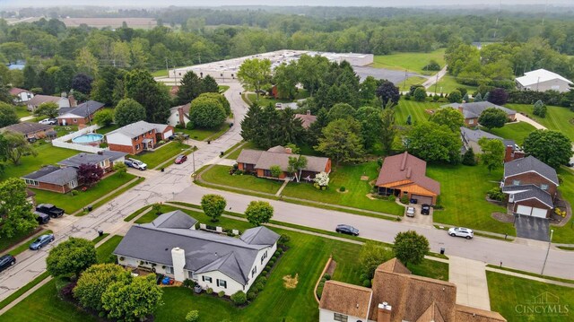 21 Garden Cir, Wilmington, OH 45177 - aerial view of residential area with a forest