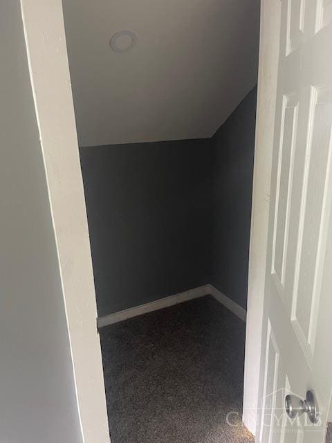 4 Cottage Ct, Anderson Twp, OH 45230 - bonus room with dark colored carpet, vaulted ceiling, and baseboards
