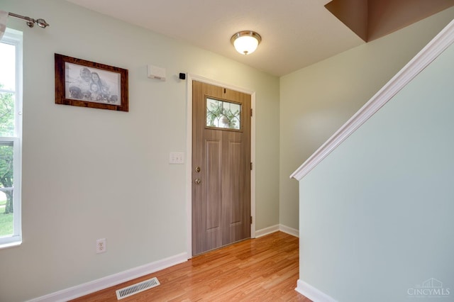 1240 Carriage Hill Ln, Hamilton, OH 45013 - entrance foyer with light wood-style floors and baseboards