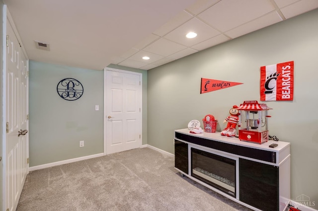 1240 Carriage Hill Ln, Hamilton, OH 45013 - recreation room with carpet floors, recessed lighting, and baseboards