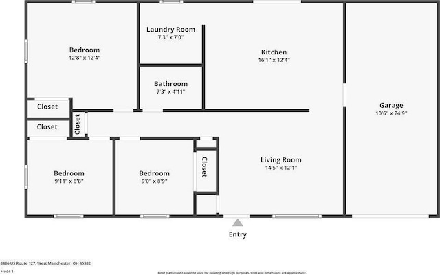 8486 US Route 127, West Manchester, OH 45382 - room layout
